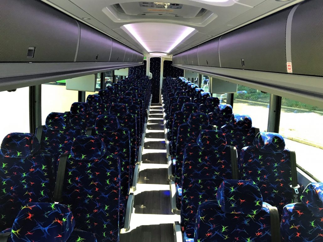 inside of tour buses